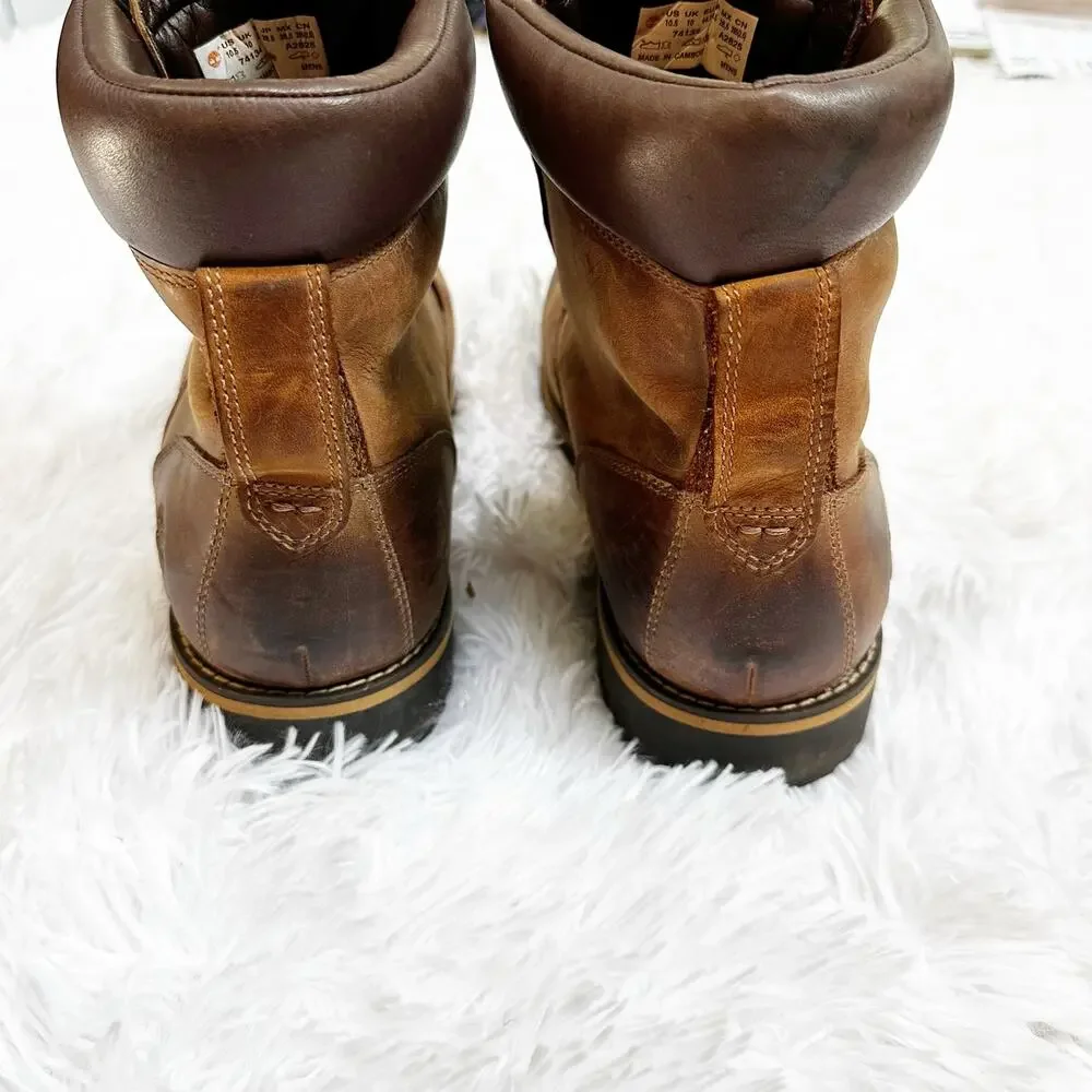 Timberland Men's Premium Waterproof Leather Boots Brown US 10.5 Hiking Work